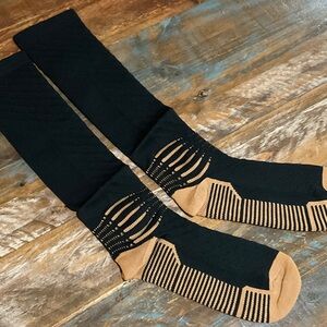 Black and Tan Compression Socks 3 Pair
